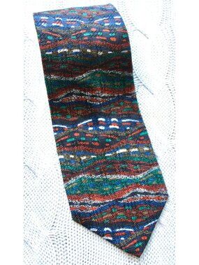 COOGI Australia Tie Vintage 90s Y2K Hip Hop Cosby Biggie Smalls Made in USA